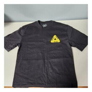 Palace Skateboards Tri-To-Help T Shirt Black/Yellow NWOT